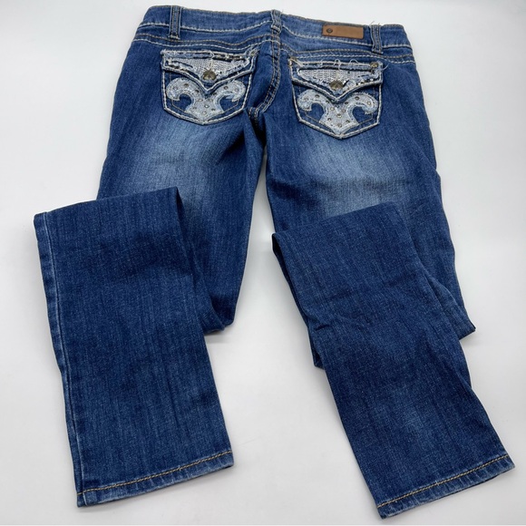 Antique Rivet Women's Blue Boot Cut Jeans - Picture 6 of 15